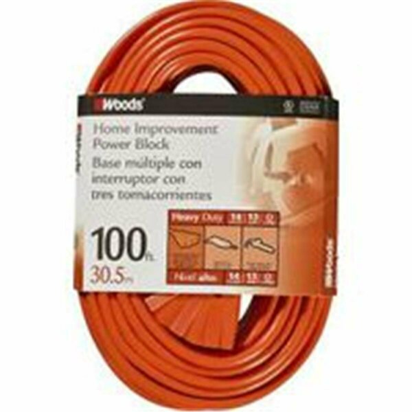 Coleman Cable Cord Ext Out14/3X100Ft 3Ot Org 827 8026528